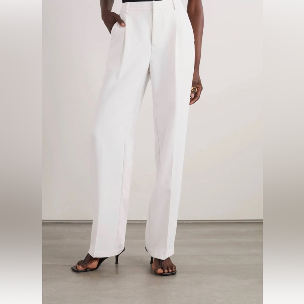 BCBG white pleated pants